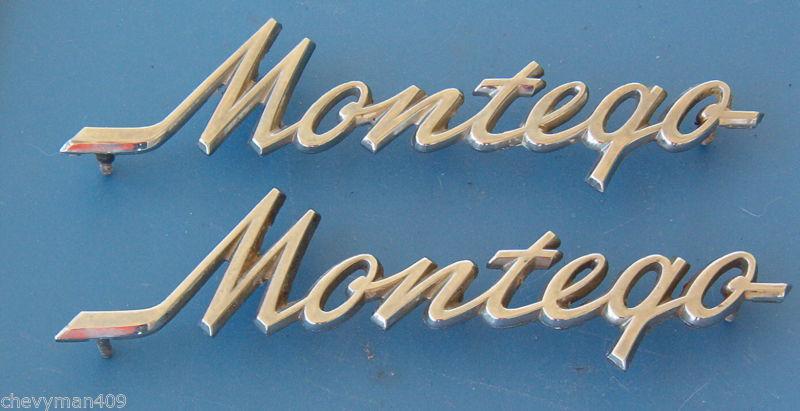 Mercury montego emblems 2 ford oem badge 68-72? 70s pair chrome metal lot 69 70