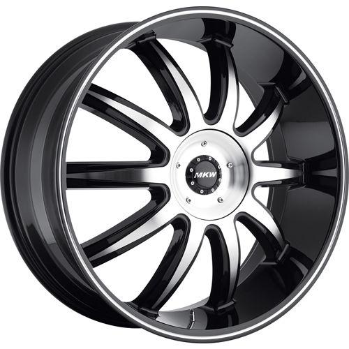 18x7.5 black mkw m112 wheels 5x100 5x4.5 +40 honda element civic civic si cr-z