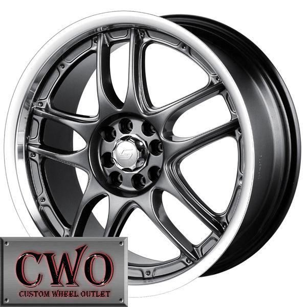 18 gunmetal sacchi s55 wheels rims 4x100/4x114.3 4 lug civic cobalt accord