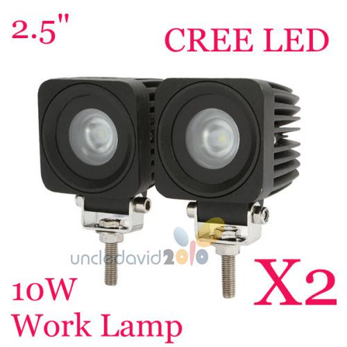 2x 10w cree led work light flood lamp offroad 4wd atv suv jeep truck motorbike