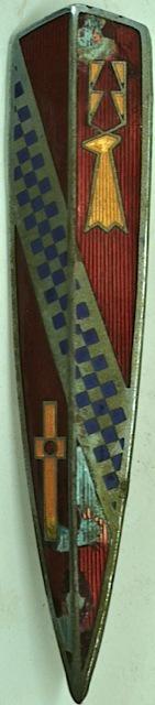 Original 1941 buick grille emblem enamel gm antique hood ornament badge 