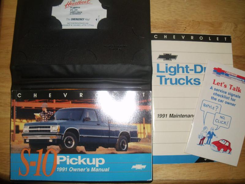 1991 chevrolet s10 truck owner's manual set/ original s-10 guide books