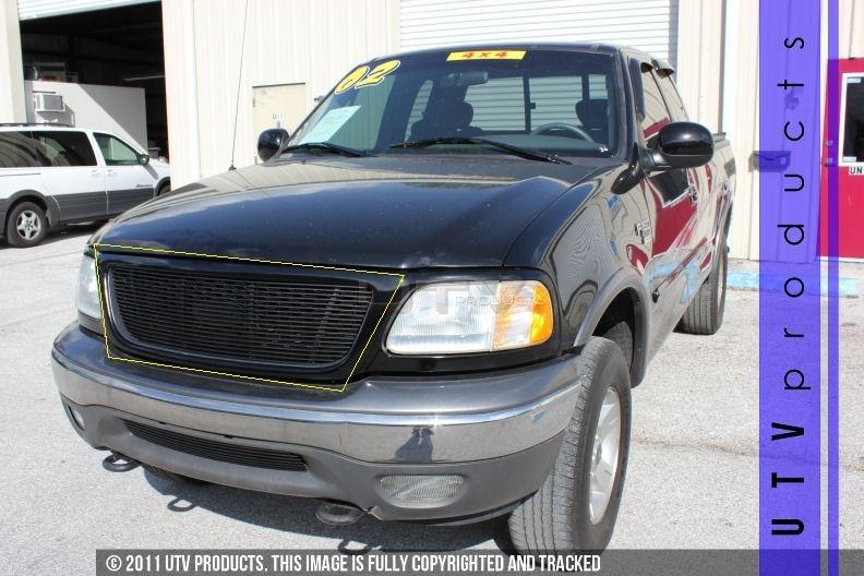 1999 - 2003 ford f150 upper overlay billet grille kit black f150 99 00 01 02 03