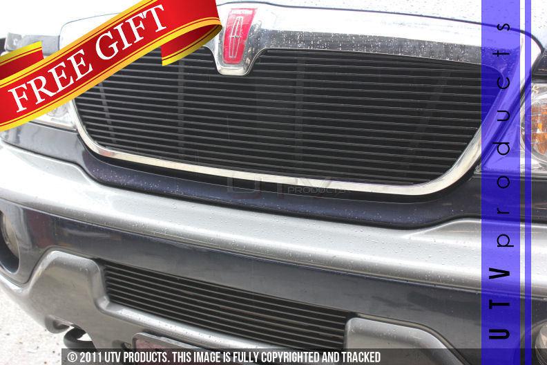 1998 - 2002 lincoln navigator upper & bumper 2pc black billet grille kit custom