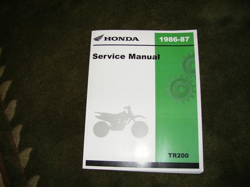 New service shop repair manual 86-87 tr200 fatcat honda maintenance book    #n93