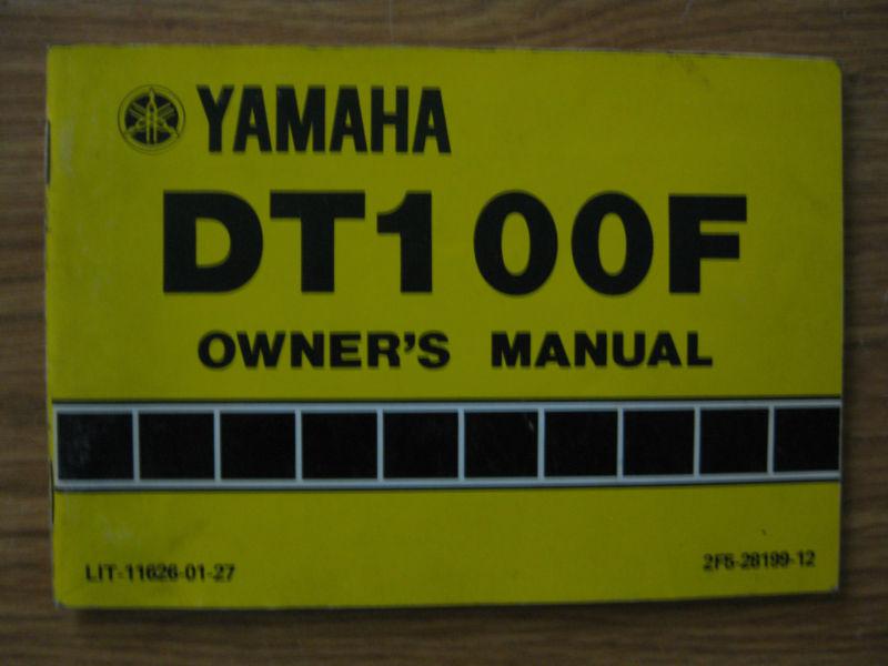 Vintage 1978 yamaha dt100f motorcycle owners manual