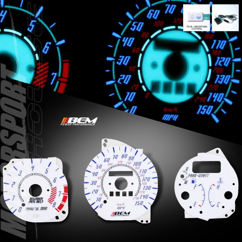 1992-1996 mazda mx3 hatchback 2dr tach glow gauges w/ wiring harness mt at