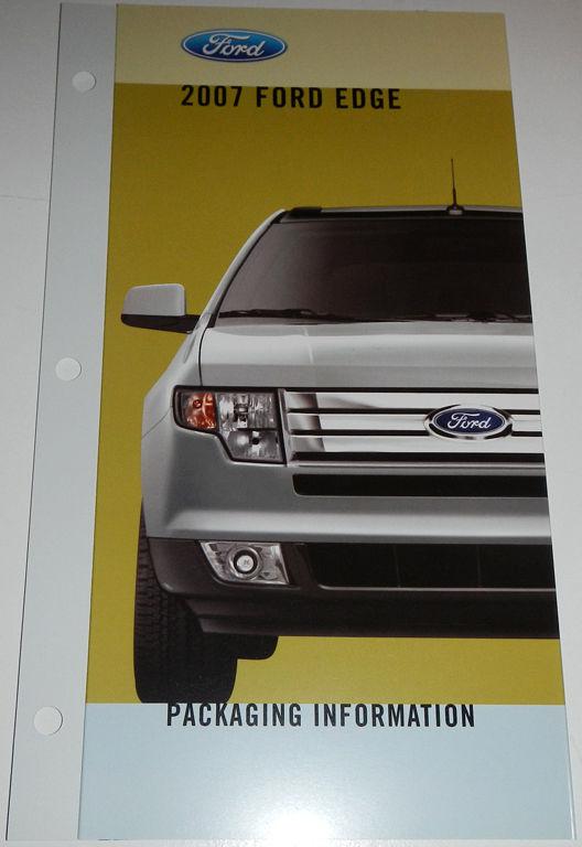 2007 ford edge packaging information literature brochure