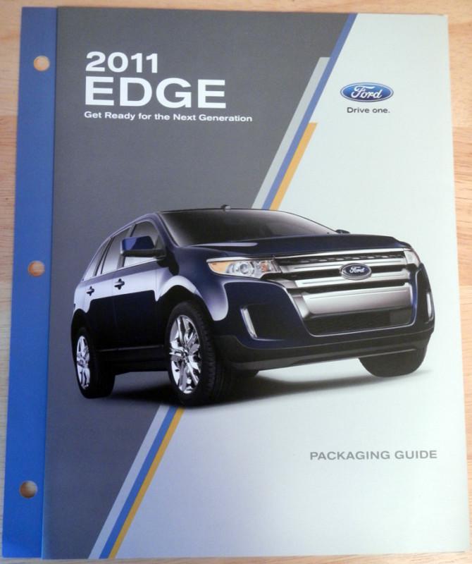 New 2011 ford edge packaging guide literature brochure