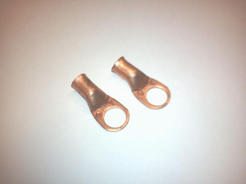  2 - 2 gauge copper battery lugs 1/2" stud auto car truck boat camper van