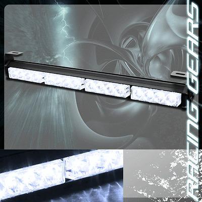 White led 18" traffic advisor 7 modes 12v emergency hazard strobe light bar kit