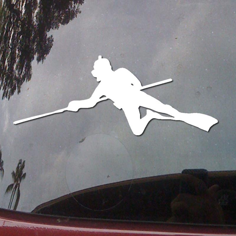 Spear fishing diver hawaii diving car body laptop vinyl decal window sticker h52