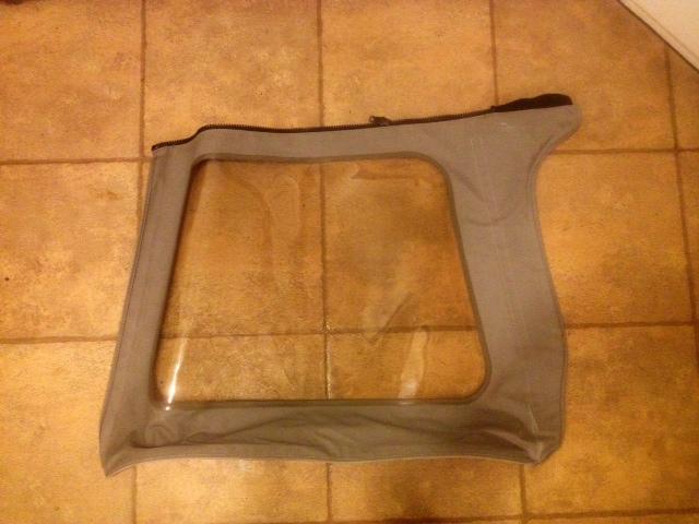 Jeep wrangler yj bestop super top grey soft window for passneger side supertop