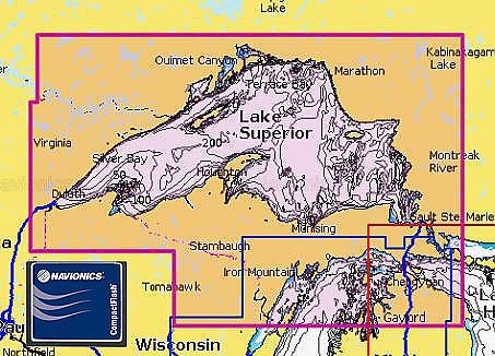 Navionics # cf647p - platinum+ multi-dimensional marine charts - lake superior