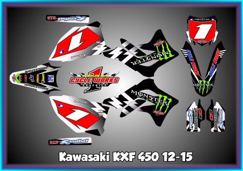 Kawasaki kxf450 450f 12-15  semi custom graphics kit