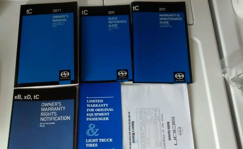 2011 scion tc owner&#039;s manual handbook set with case ***excellent condition!