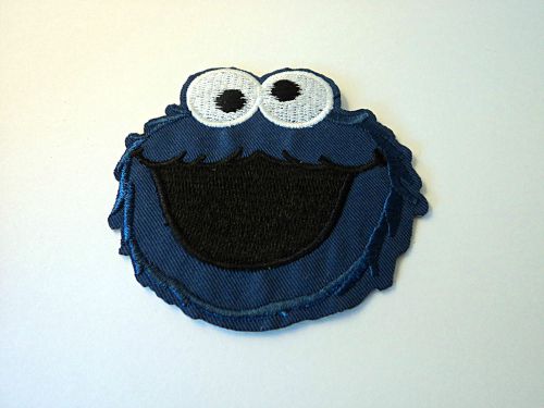 New cookie monster sesame street embroidered patch applique badge iron sew on