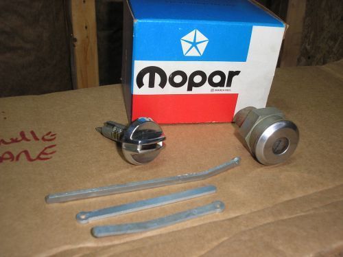 Mopar 1973-74   nos  a &amp;  e- body  glove box &amp; trunk lid lock set #4106352 nib