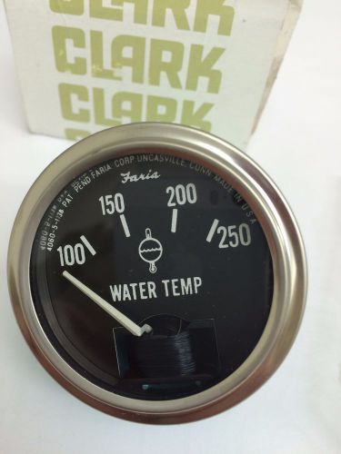 Faria corp gp015, electric, 100-250°f, 12v water temperature gauge. clark equip