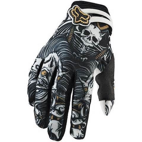 Xl black fox platinum anti scene motocross quad dirt bike mx off road gloves