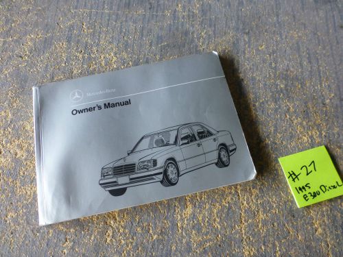 1995 mercedes w124 e300 d diesel owners manual   #27