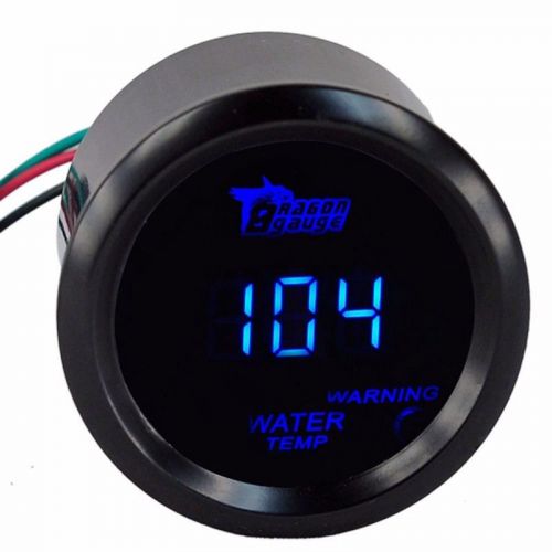 2&#034; 52mm digital led degree water temp temperature gauge 12v dc for auto car