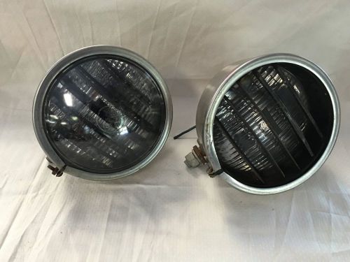 Per lux 200t pair vintage 6&#034; stainless steel foglights