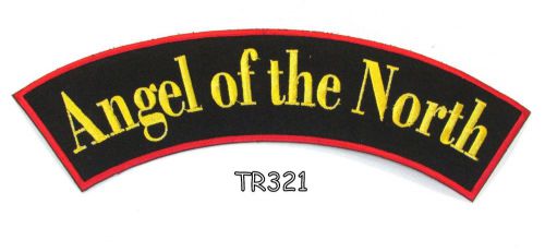 Angel of the north iron and sew on top rocker patch for biker jacket tr321sk