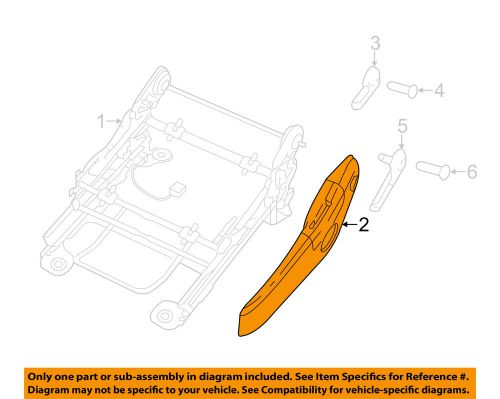 Chrysler oem 11-14 200 seats tracks-side shield left 1fk29hl1ac