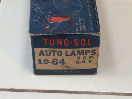 Box vintage tung-sol ts 10 64 6-8v 3cp light lamp nos nib bulb car old truck van