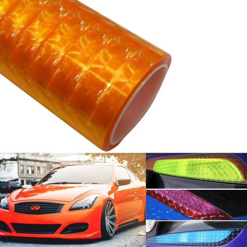Orange 3d car taillight fog head light headlight tint film wrap 30x100cm
