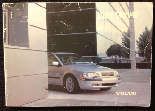 2002 volvo s40 / v40 owner&#039;s manual