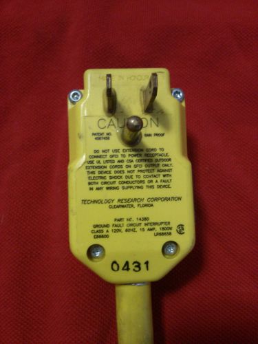 Technology research corp part no.14380 ground fault circuit interrupter (gfci)