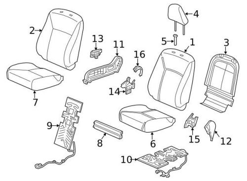 Genuine 2013-2016 honda accord seat cushion pad 81137-t2f-a41