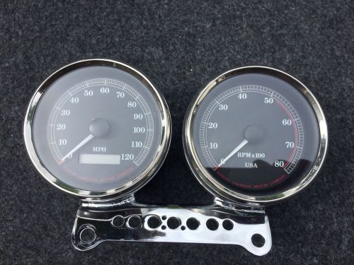 Harley davidson oem speedometer and tachometer with mounting bracket