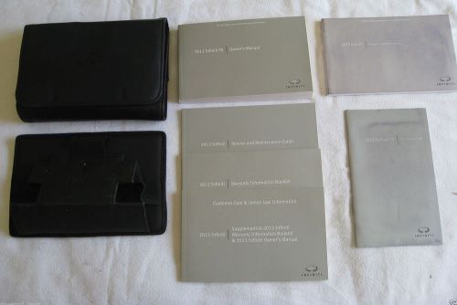 2012 infiniti fx fx35 fx50 owner&#039;s owners manual set w/quick ref,case &amp; nav (nq)