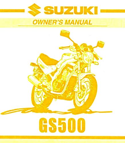 2000 suzuki gs500e motorcycle owners manual -gs 500 e-suzuki-gs500