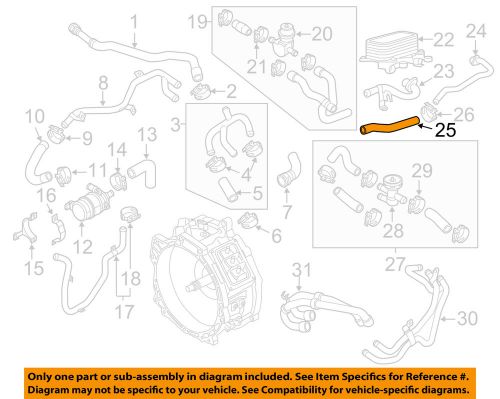 Porsche oem 11-15 cayenne 3.0l-v6 cooling-water hose 95810635710