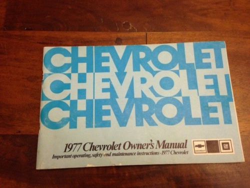 1977 chevy owners manual euc original oem chevrolet