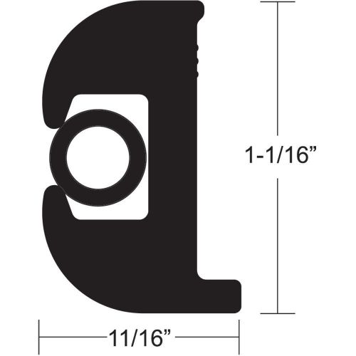 Taco v11-0809bbk70-2 flex vinyl rub rail kit 1 1/16&#034; black w/black insert
