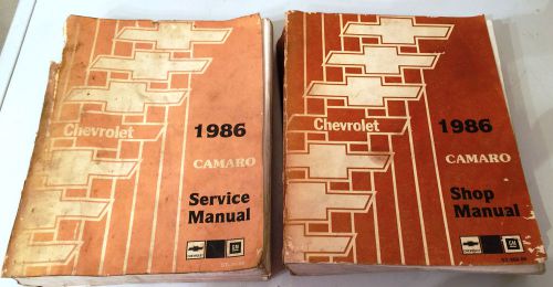 1986 chevroletcamaro shop &amp; service manual 2vols  z28 iroc berlinetta gm