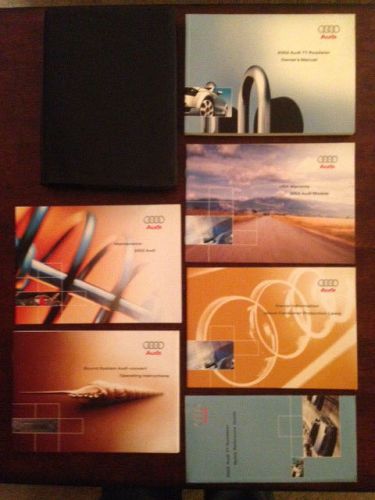 2002 audi tt roadster owners manuals – mint set! &amp; sales brochure