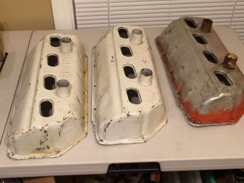 Mopar hemi 426 472 528 aluminum race valve covers set light weight dual plug 16