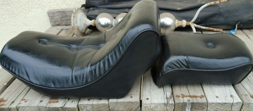 1990 harley fxr black pillow seat and passenger pad