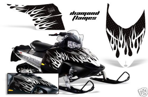 Amr racing polaris snowmobile sled graphic wrap kit shift,assault, ho rmk dragon