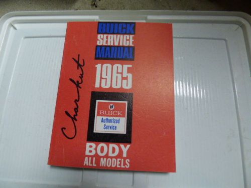 1965 buick body shop service manual original