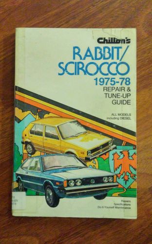 Vw rabbit / scirocco repair * chilton&#039;s manual