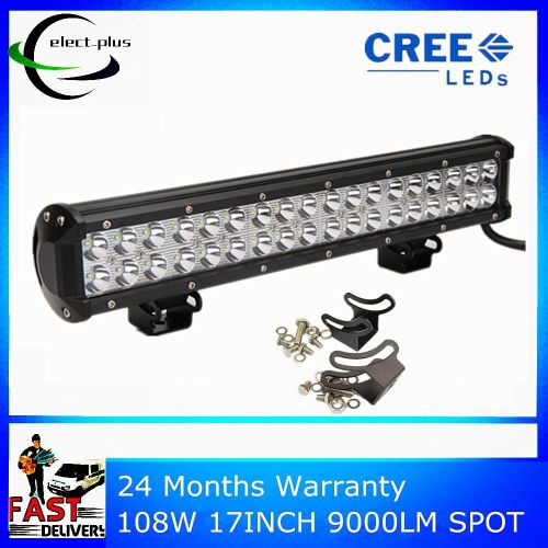 108w cree 17inch spot beam led light bar driving 4wd 4x4 atv jeep suv car light