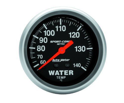 Auto meter 3431-m sport-comp mechanical metric water temperature gauge