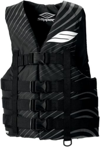 Slippery hydro nylon mens waterceaft jetski vest-black/gray-sm/md